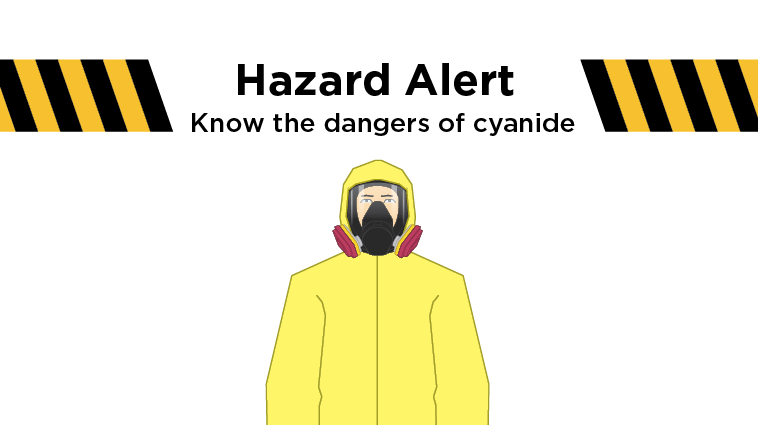 Graphic of PPE for dealing with cyanide