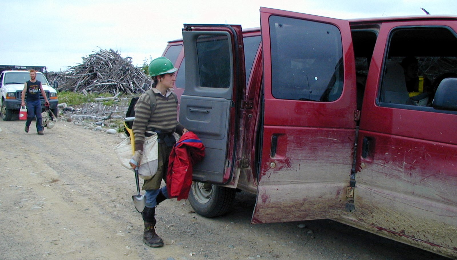 Tree planters travel to work site