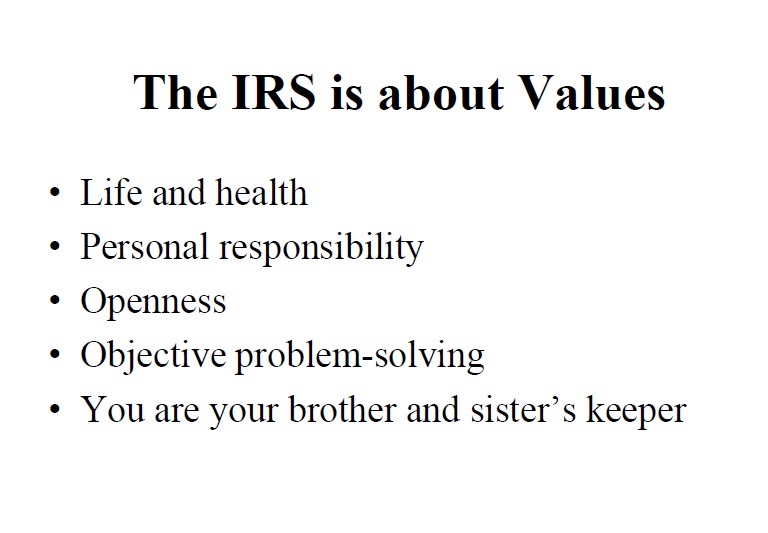 List of IRS values