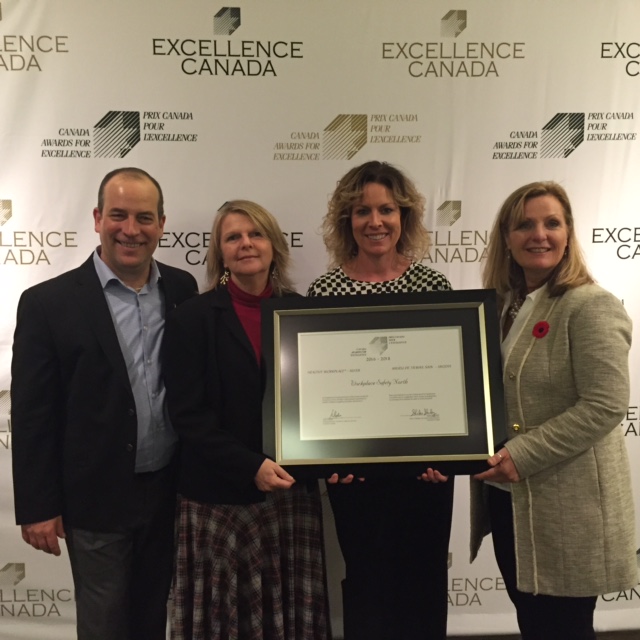 WSN staff accepting Canada Award for Excellence