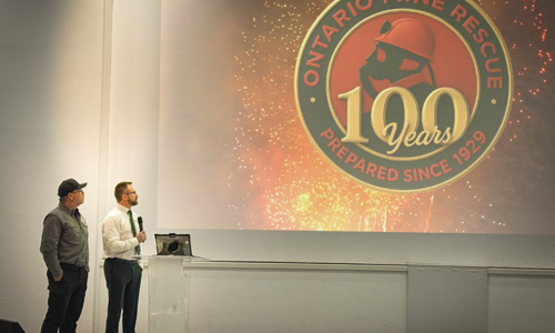 Shawn Rideout and Mike Parent make announcement at IMRB in Austria