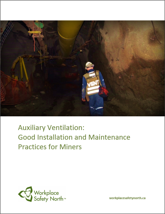 Cover of guideline "Auxiliary Ventilation: Good Installations and Maintenance Practices for Miners"
