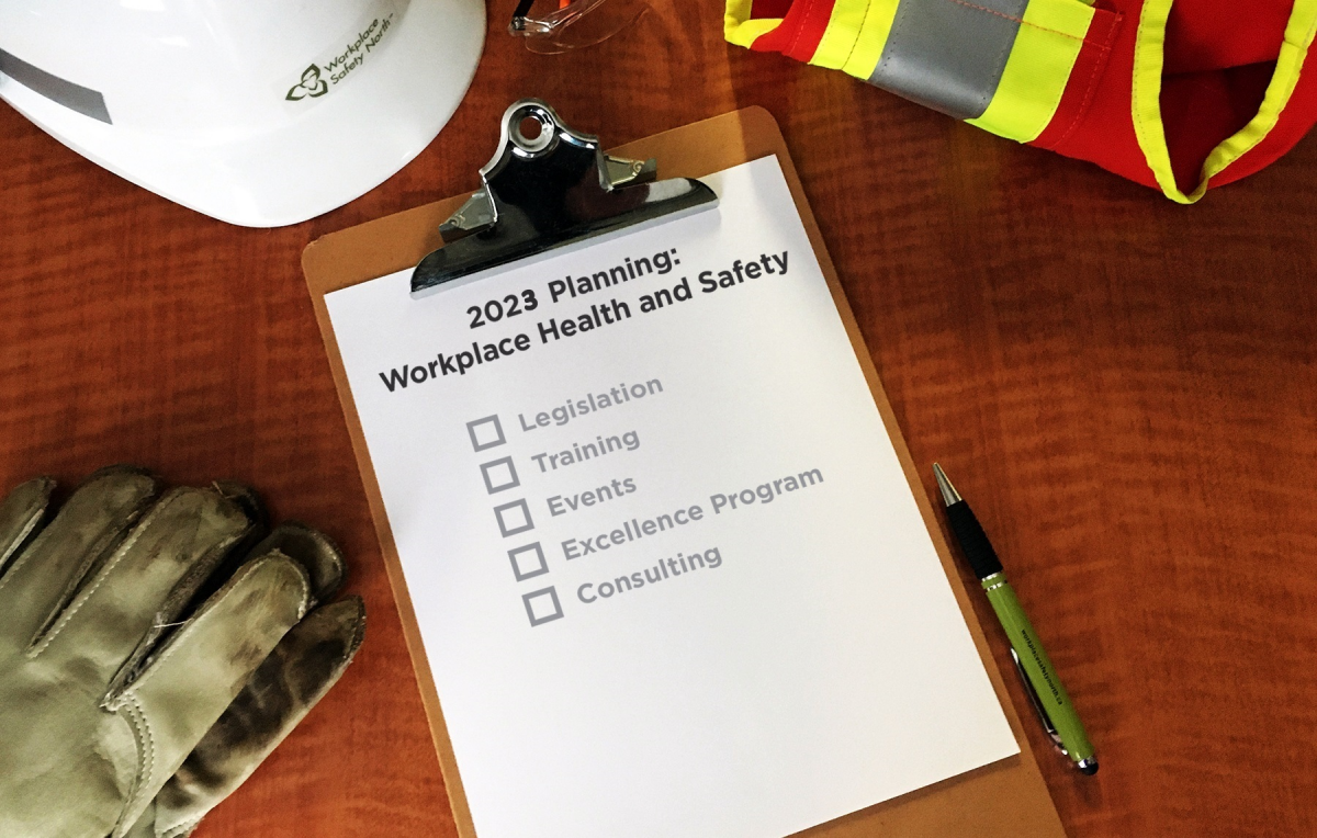 Hardhat and clipboard with to-do list